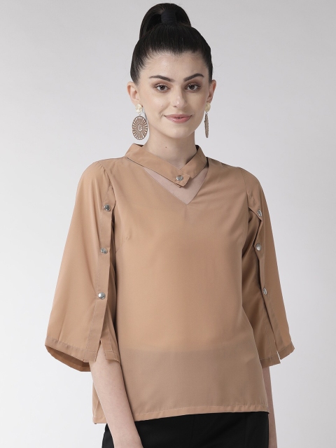

plusS Women Beige Solid Top