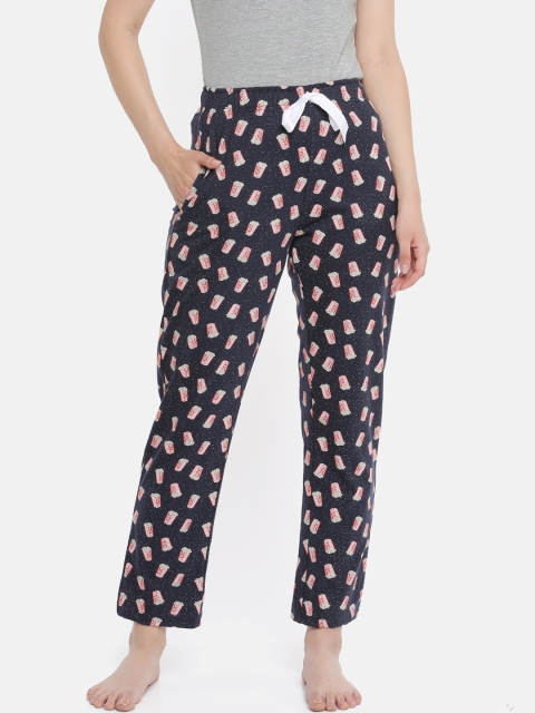 

Dollar Missy Women Navy Blue Printed Lounge Pants