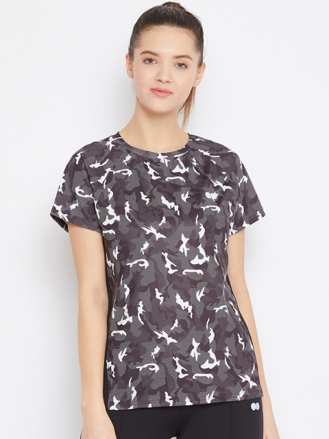 

Clovia Women Black Printed Round Neck T-shirt