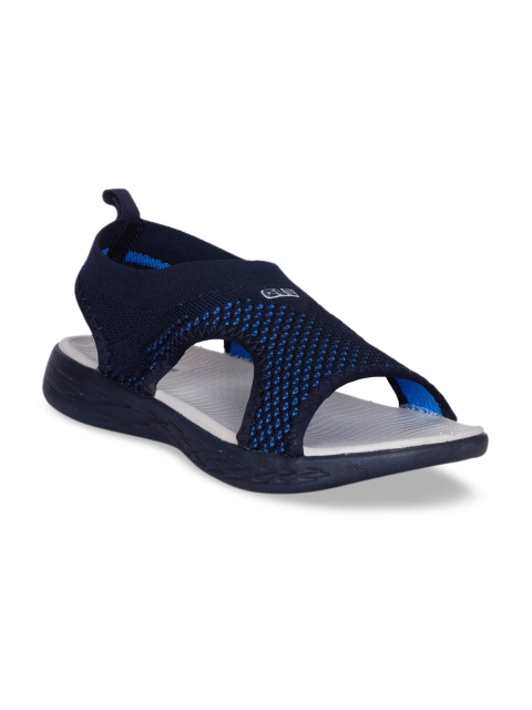 

Columbus Men Blue & Black Textured Sports Sandals