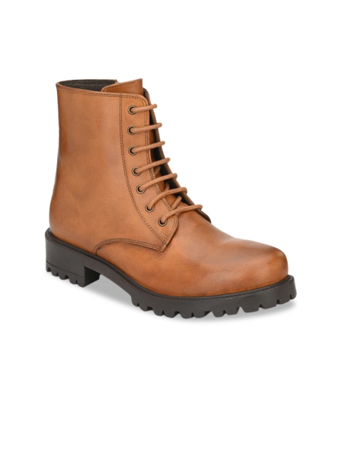 

CARLO ROMANO Women Tan Flat Boots