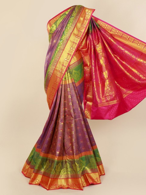 

Pothys Purple Pure Silk Woven Design Kanjeevaram Saree