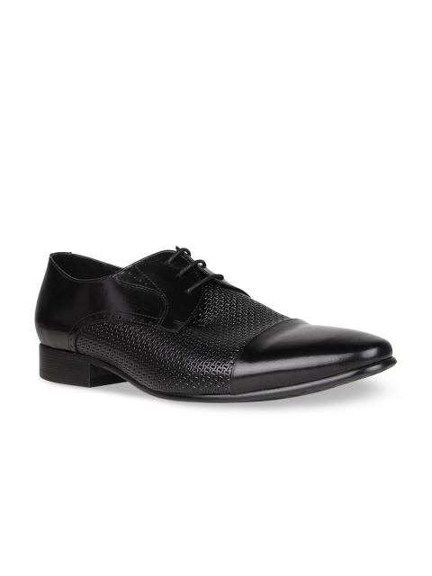 

Regal Men Black Textured Leather Formal Derbys