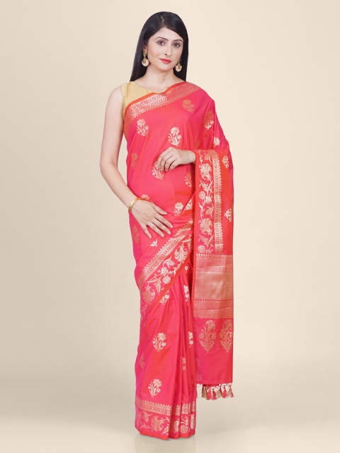 

Kasat Pink Silk Cotton Woven Design Banarasi Saree