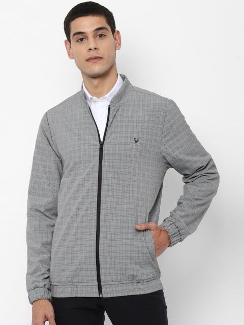 

Allen Solly Men Grey Checked Sporty Jacket