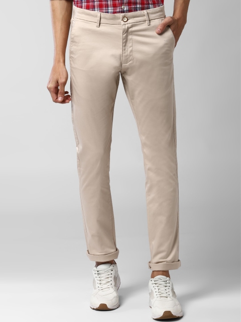 

Peter England Casuals Men Beige Slim Fit Solid Chinos