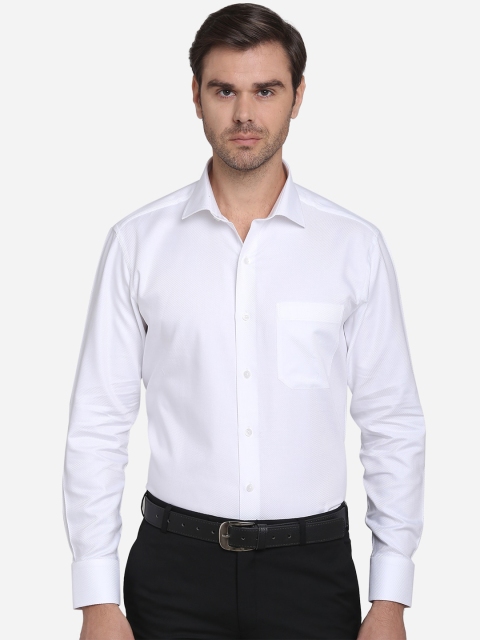 

METAL Men White Slim Fit Solid Formal Shirt