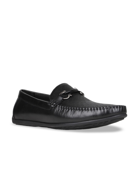 

Regal Men Black Textured Leather Formal Loafers