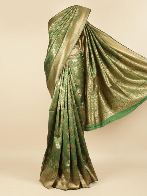 

Pothys Green Woven Design Jute Silk Saree