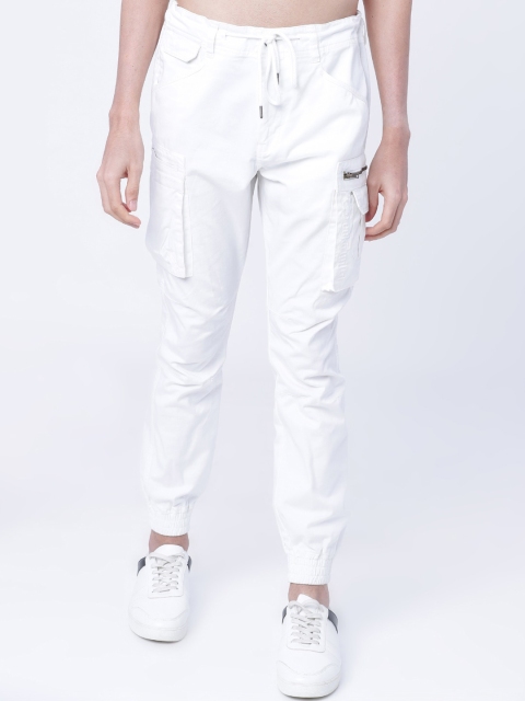 

Ecko Unltd Men White Solid Slim Fit Cargos
