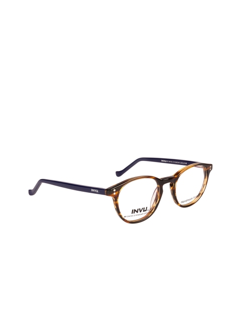 

INVU Women Brown Solid Full Rim Cateye Frames