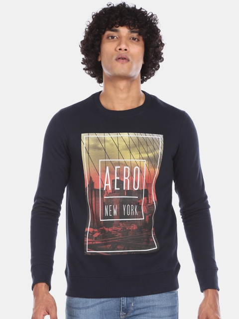 

Aeropostale Men Navy Blue Printed Sweatshirt
