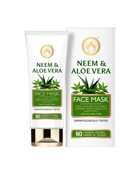 

Mom & World Neem & Aloe Vera Face Mask 100g, White