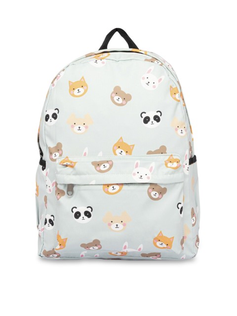 

Satchel Bags Women Blue & Brown Printed Medium Backpack