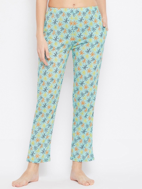 

Clovia Women Green & Orange Printed Lounge Pants
