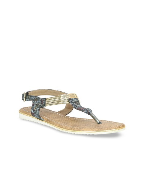 

Inc 5 Women Black Printed T-Strap Flats