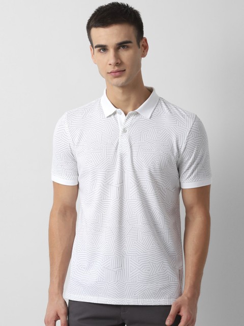 

Louis Philippe Sport Men White Solid Polo Collar T-shirt