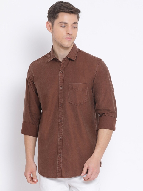 

Richlook Men Brown Slim Fit Solid Casual Shirt