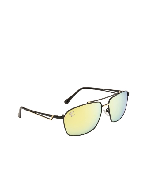 

Clark N Palmer Unisex Mirrored UV Protected Polarized Square Sunglasses CNP-B16003-CS2, Yellow