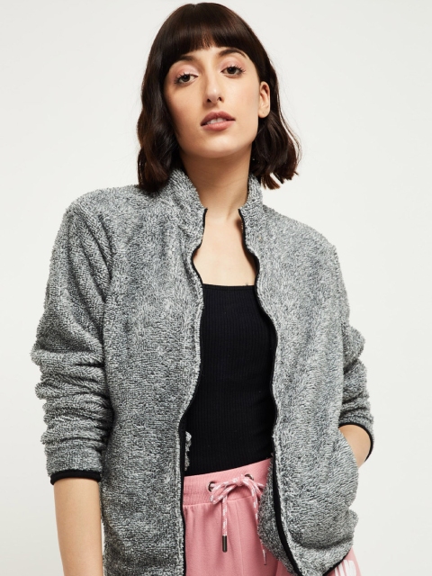 

max Women Grey Solid Tailored Jacket
