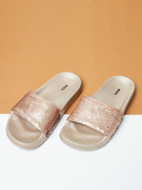 

max Girls Rose-Coloured Embellished Sliders
