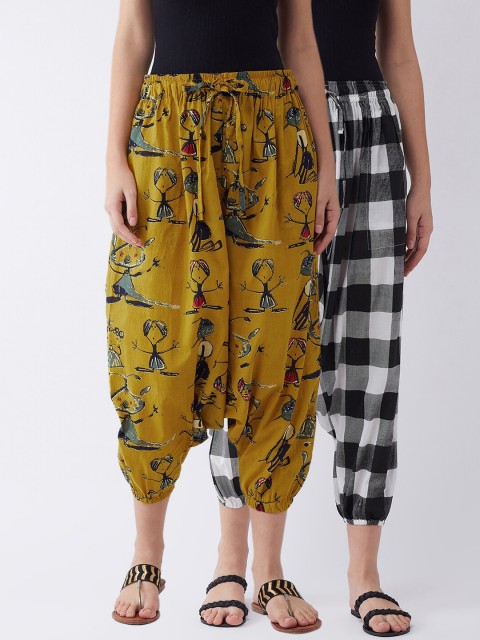 

InWeave Women Pack of 2 Harem Pants, Mustard