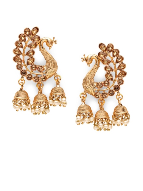 

Fabstreet Gold-Toned Contemporary Hoop Earrings