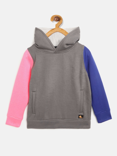 

Cherry Crumble Boys Grey & Blue Colourblocked Sweatshirt
