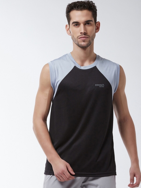 

Masch Sports Men Black Colourblocked Round Neck T-shirt
