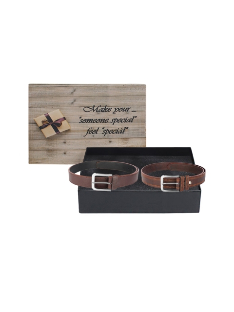 

LONDON FASHION hob Men Accessory Gift Set, Coffee brown