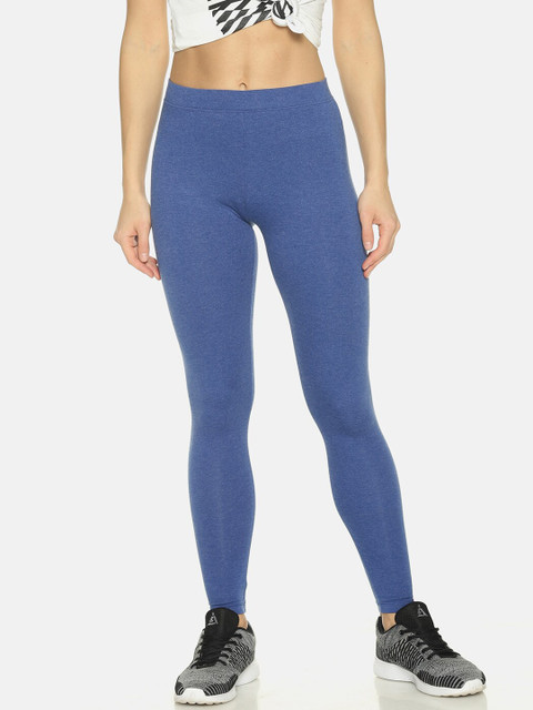 

TWIN BIRDS Women Blue Solid Tights