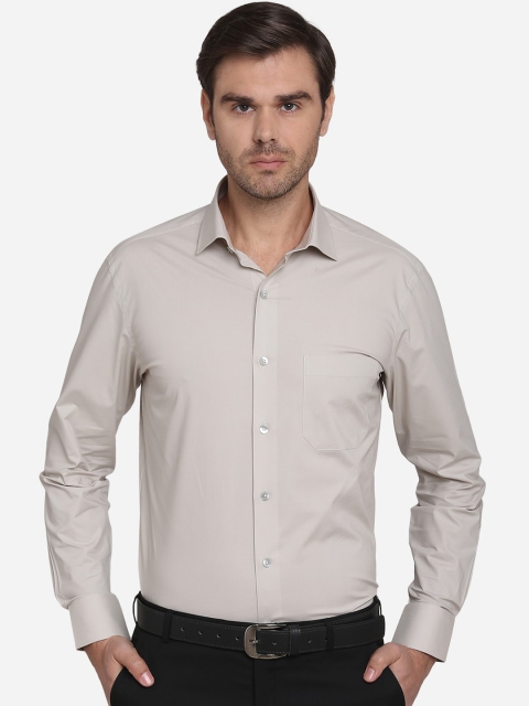 

METAL Men Grey Slim Fit Solid Formal Shirt