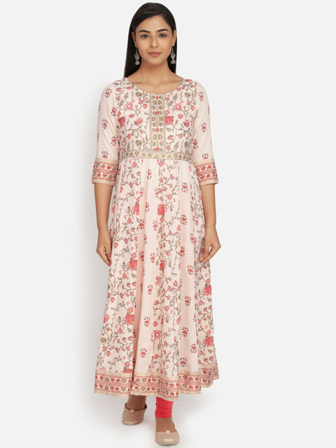 

Paislei Women Pink Printed Anarkali Kurta