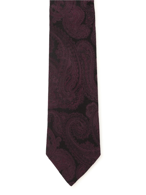 

Louis Philippe Men Purple Woven-Design Silk Broad Tie