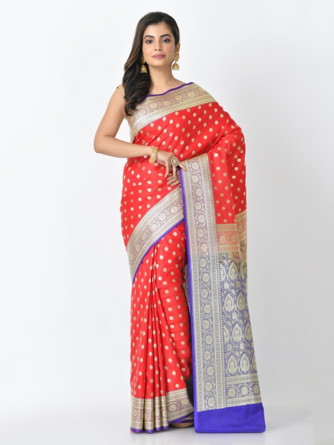 

RANGOLI Red Art Silk Woven Design Banarasi Saree