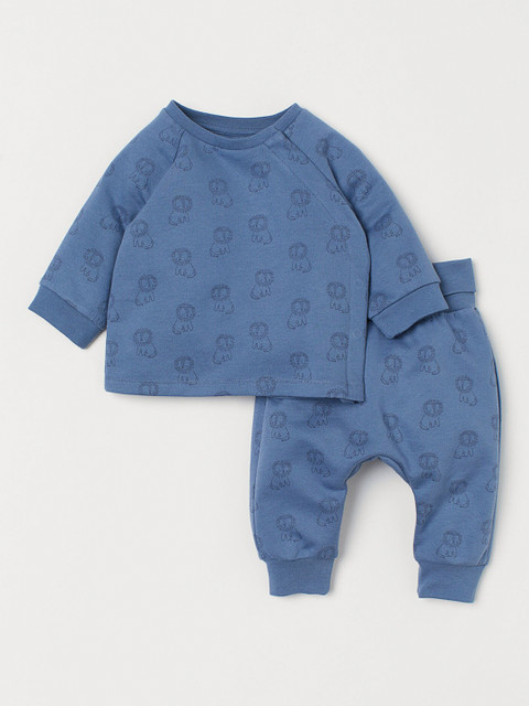 

H&M Infant Kids Blue 2-Piece Cotton Set