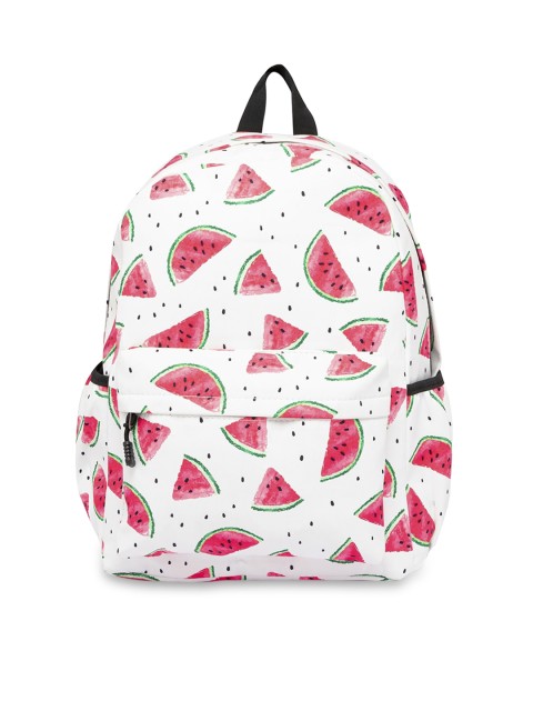 

Satchel Bags Women White & Red Backpack with Watermelons Print