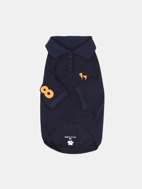 

Heads Up For Tails Navy Blue Solid Dog Polo T-shirt