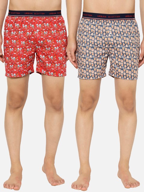 

URBAN SCOTTISH Men Pack of 2 Assorted Boxers USBX2064