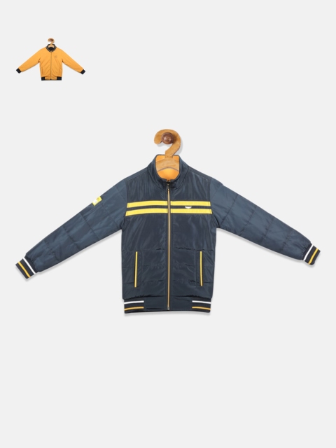 

Monte Carlo Boys Navy Blue Striped Reversible Bomber