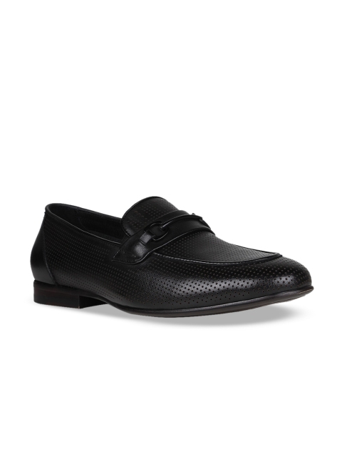 

Regal Men Black Perforated Leather Loafers