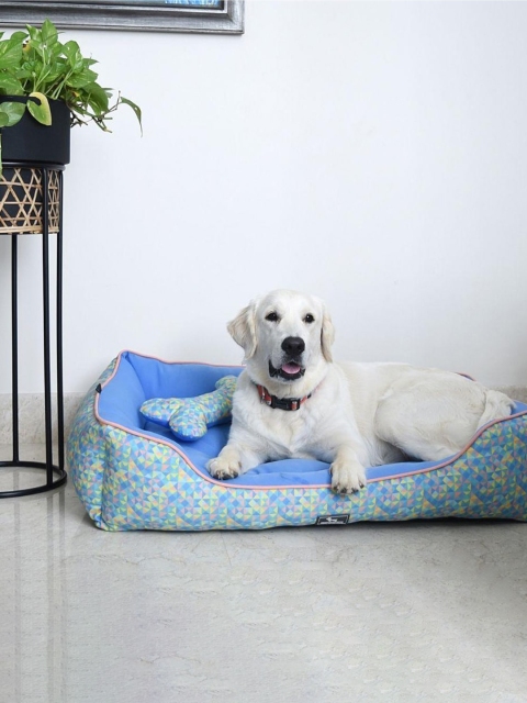 

HUFT Blue Patchwork Slumber Lounger Bed
