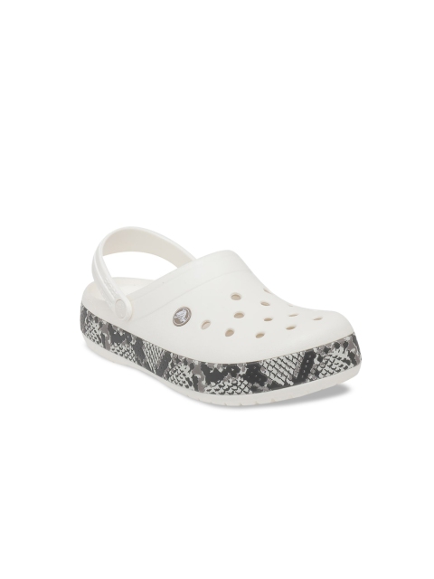 

Crocs Crocband Unisex White Printed Clogs