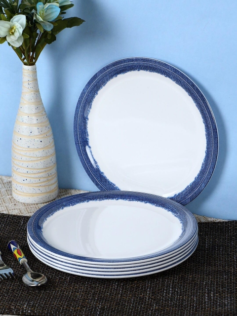 

Servewell White & Blue 6 Pcs Melamine Plates Set