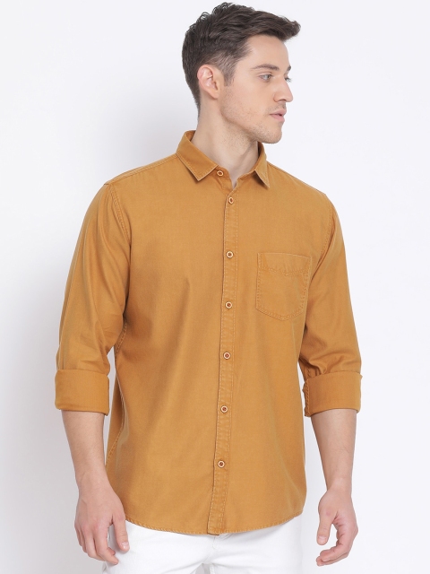 

Richlook Men Yellow Slim Fit Solid Casual Shirt