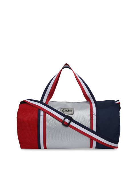 

GEPACK Men Red & White Colourblocked Duffel Bag