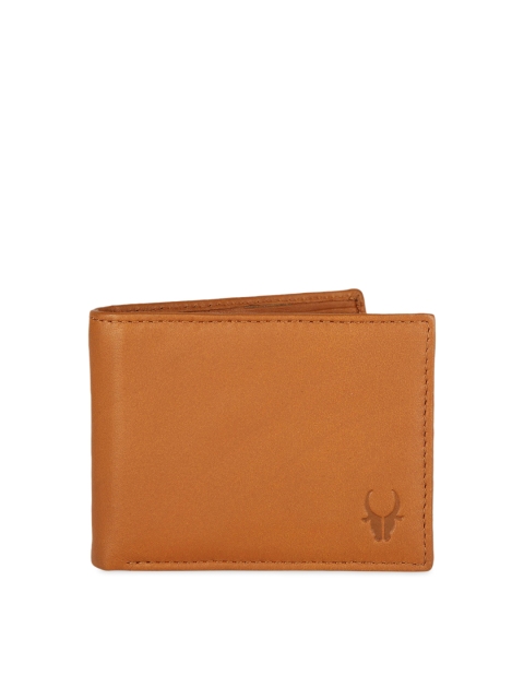 

WildHorn Men Tan Brown Textured Leather Two Fold Wallet