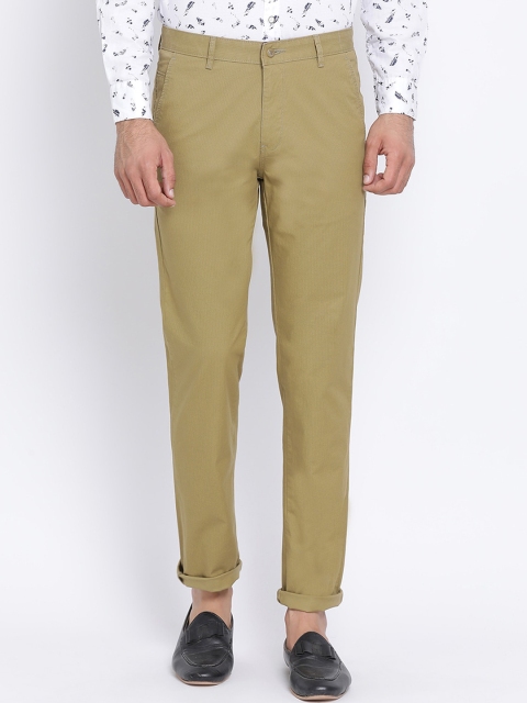 

Richlook Men Camel Brown Slim Fit Solid Chinos