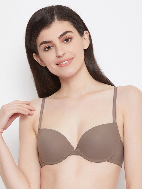 

Clovia Beige Solid Underwired Lightly Padded Push-Up Bra BR2125A2432B