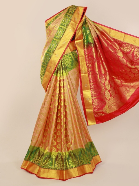 

Pothys Pink Pure Silk Woven Design Kanjeevaram Saree